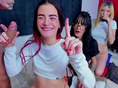 18, デカチン, フェラチオ, グループ, ラティーナ, ヤリマンの