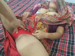 Tante, Chambre à dormir, Couple, Fait maison, Indienne, Rugueux