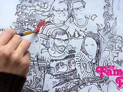 Slaapkamer, Pijpbeurt, Cousine, Sperma, Hd, Trio