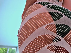 茶髪の, 目瞪口呆, ヒール, オナニー, プール, オマンコ, 一人, おもちゃ