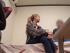 Thin chick with amazing legs picked up at the club and taken home
