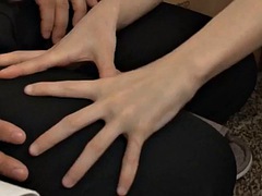 美女, デカチン, フェラチオ, グループ, 日本人, 姉妹, 三人, オッパイの