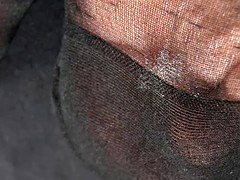 Sperma shot, Voeten, Voeten fetish, Masturbatie, Panty