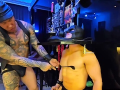 Damian Dragon Gives Bound Mask Man Wild Bondage Orgasms