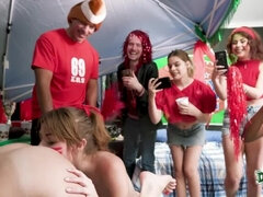 お尻, バック, 指いじり, オナニー, パーティ, 現実, 三人, トレイン