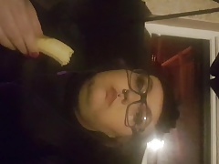Eating my banana