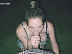 Blasen, Sperma im mund, Latina, Milf, Mutti, Im freien, Stiefmutter