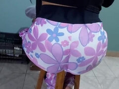 Stepmom with big ass in thong gets fucked and creampied