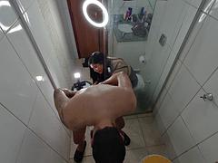 Nicolly Mattos Shaves Nicoly Mattos Big Ass in Shower