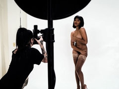 Morena, Ébano, Pajear, Interracial, Tetas naturales, Pezones, Estriptis, Trio