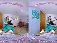 VR Bangers Busty nurse seduces you to fuck her in a cum bank VR PORN