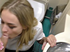 Babes, Blonde, Blowjob, Creampie, Pov, Public, Russian, Tits