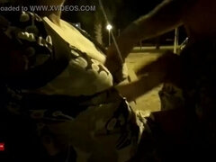 They go for a walk at night and the gypsy wants cock in the park ADR0144