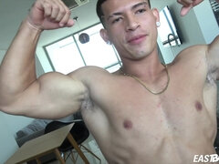 Sexy muscle latin boy show his hard abs vby EastBoys