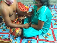 Amerikanisch, Maske, Massage, Reif, Muschi