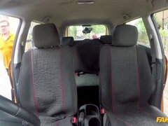 Curvy Ginger Blowjob in Car - Big Dick Cum in Mouth POV