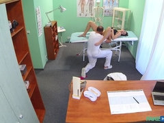 Horny teen gets creampied by doctor