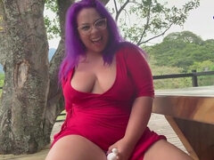 Leie, Arsch, Wohlbeleibte schöne frauen, Grosser arsch, Im freien, Öffentlich, Muschi, Titten