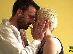 Tattooed sub squirts during anal with maledom