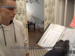 Watch as a collector pounds both holes of a debt-burdened teen after shopping