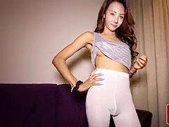 アナル, アジア人, 足, 指いじり, シーメール, 一人, ティーン, タイ