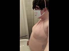 ぽっちゃり, ぽちゃ, 女装男装, カワイイ, ゲイ, オナニー, シャワー, 一人