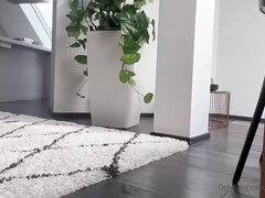 Blonde babe worships throbbing thick dick