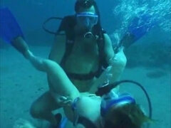 デカパイ, フェラチオ, 茶髪の, イく瞬間, ハードコア, 下着, オナニー, 水中