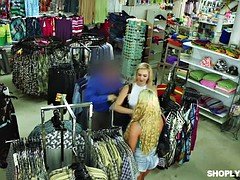 Shoplifters Charity and Zoey shared with a big dick