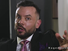 Boss anal fucks three realtors at the meeting