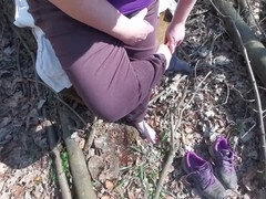 Outdoor domination and submission with pussy and tit smacking