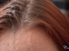 Sucer une bite, Faciale, Hard, Hd, Énorme, Bureau, Pov