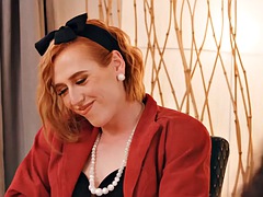 The transgender Shiri Allwood fucks a co-worker Lydia Black