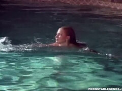 Hot Blonde 80s Pornstar Christina Angel Fucked Poolside