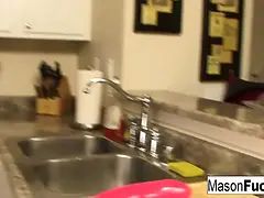 Mason masturbates in the kitchen and gets really angry