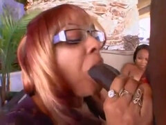 黒人, フェラチオ, ぽちゃ, 娘, チン, 黒人, デブ, オマンコ