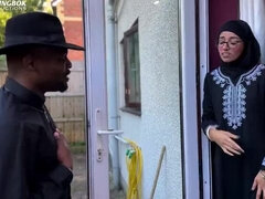 Hijabi Muslim Wife Aaliyah Yasin Gets Blessed by BBC Priest Dimitri - Hot 4K Fuck