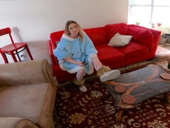 Amerikaans, Grote lul, Grote mammen, Blond, Sperma, Rijpe lesbienne, Kut duiken, Vrouw