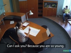 医者, バック, 指いじり, なめる, 看護婦, オフィス, ユニフォーム, のぞき