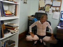 BOB MILGATE  - A FREAK IN A SHEER WHITE BODYSTOCKING