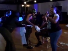 Hot MILF Gives Blowjob to Male Stripper