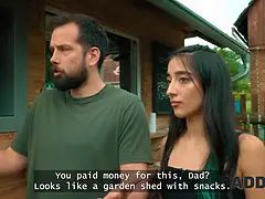 Mooi, Bruinharig, Bedriegen, Daddy, Vriendin, Latijnse vrouw, Buiten, Schreeuwen