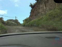 フェラチオ, 車, 中出し, 彼女, オマンコ, 剃毛, ショートヘア, オッパイの