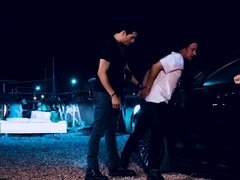 Anal, Rubia, Mamada, Polla, Al aire libre, Policía, Estudiante, Trio