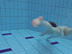 エロティック, ヨーロピアン, ハードコア, 裸, プール, ガリガリ, ティーン, 水中