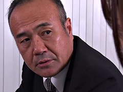 アジア人, 美女, デカパイ, セレブ, 中出し, キス, オフィス, 秘密の