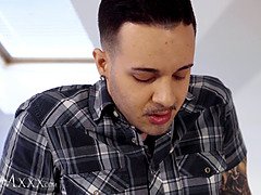 Big tits teacher MILF Dominno blowjob and fuck with big dick student
