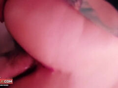 Yammy big-eyed babe blows long hard dick