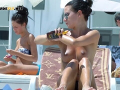 Strand, Nackt, Nudist, Im freien, Öffentlich, Rotschopf, Jungendliche (18+), Titten
