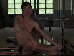 Dom Fills Tied Jock With Hook Wax And Cock